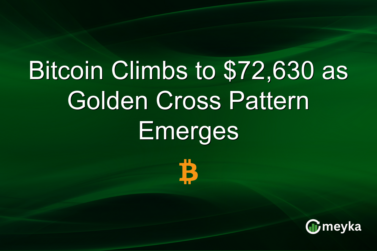 Bitcoin Climbs to $72,630 as Golden Cross Pattern Emerges