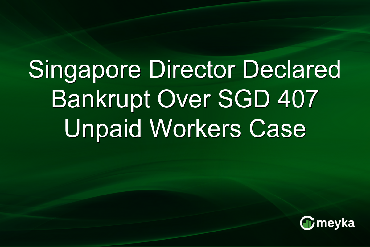 Singapore Director Declared Bankrupt Over SGD 407 Unpaid Workers Case