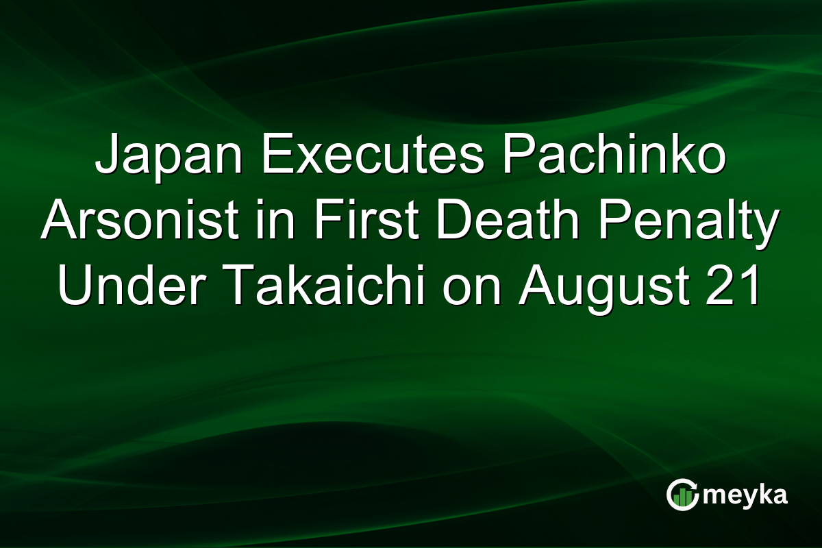 Japan Executes Pachinko Arsonist in First Death Penalty Under Takaichi on August 21