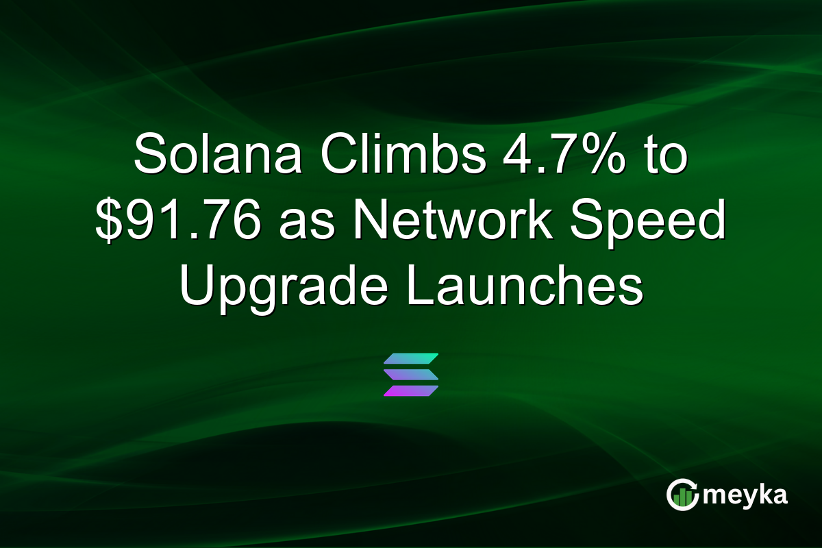 Solana Climbs 4.7% to $91.76 as Network Speed Upgrade Launches