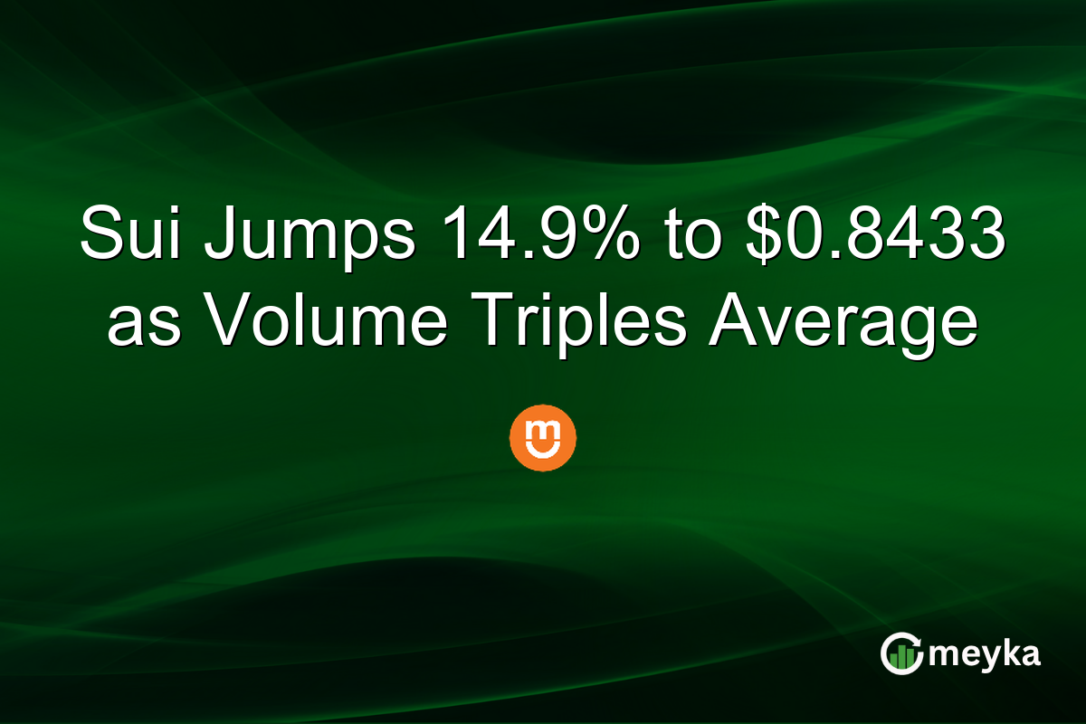 Sui Jumps 14.9% to $0.8433 as Volume Triples Average