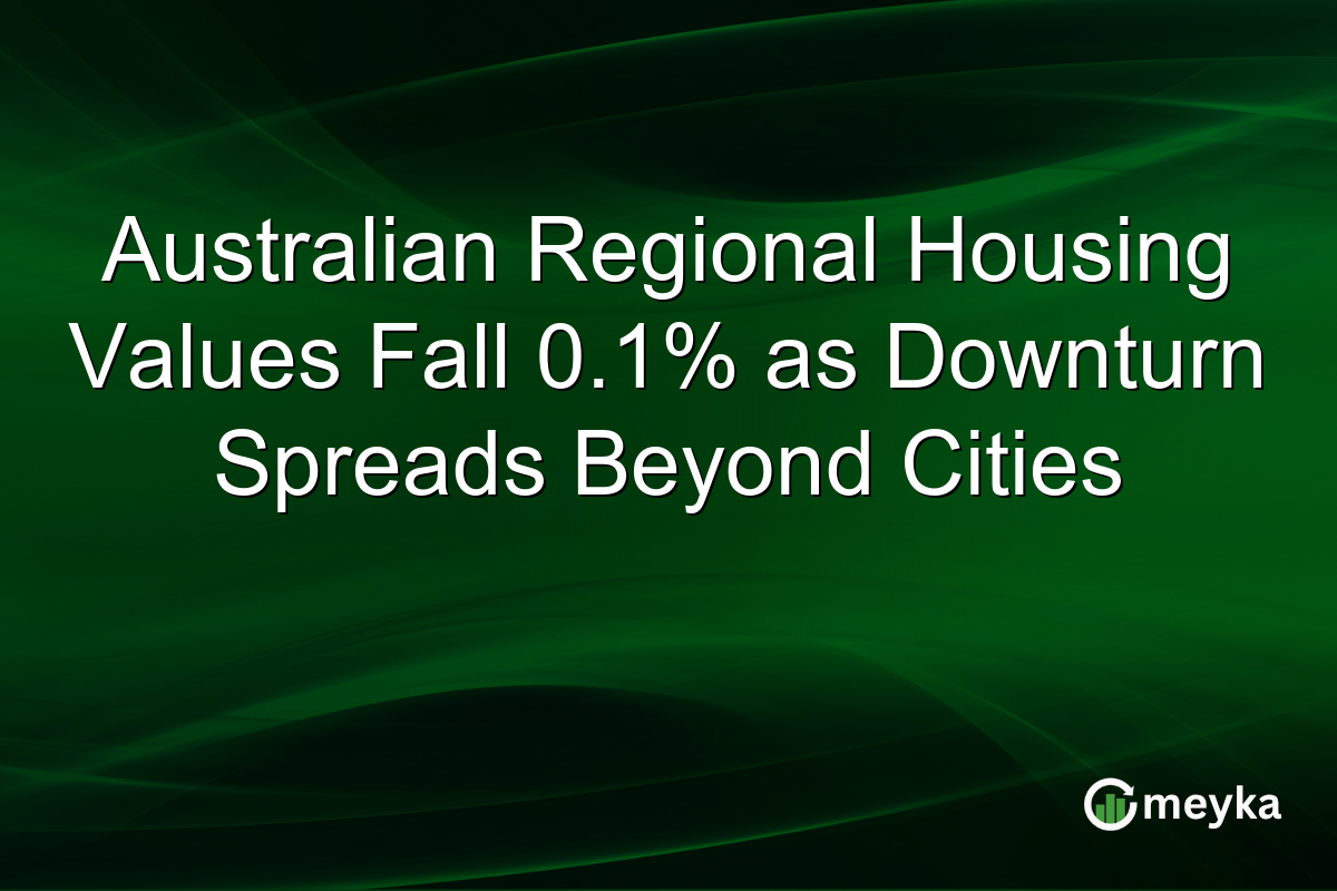 Australian Regional Housing Values Fall 0.1% as Downturn Spreads Beyond Cities