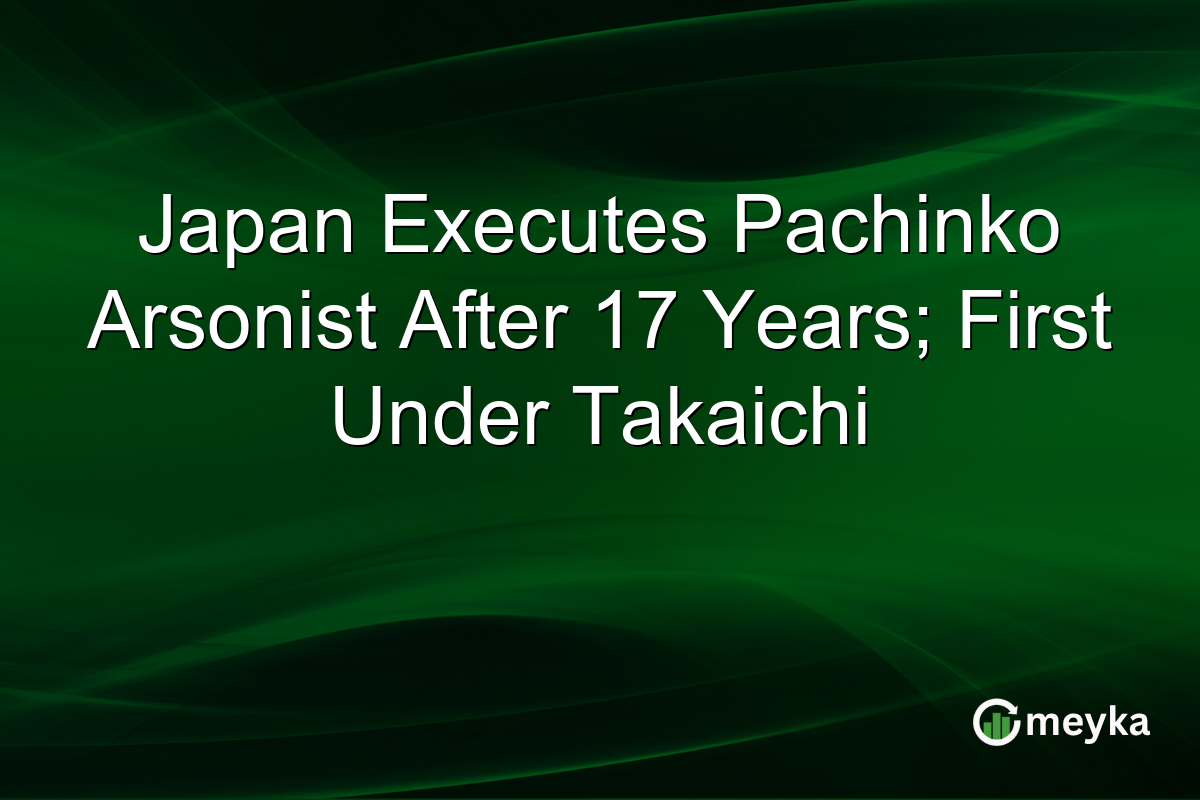 Japan Executes Pachinko Arsonist After 17 Years; First Under Takaichi