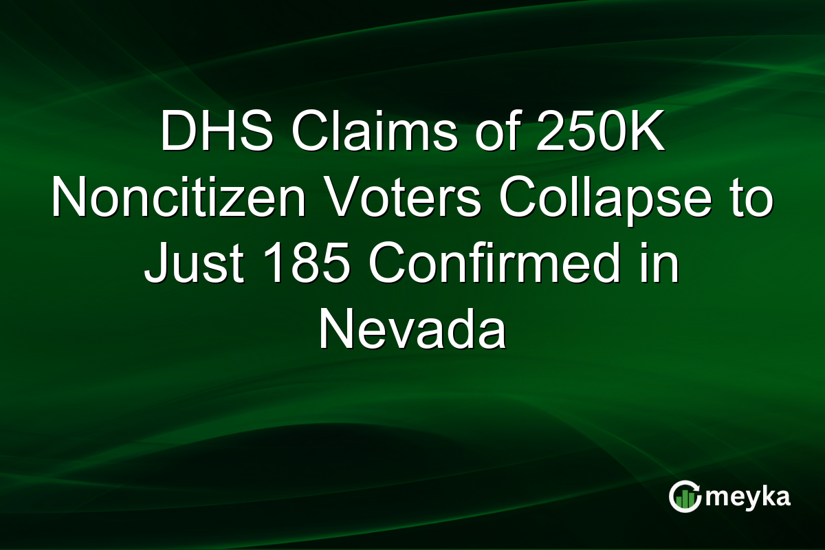 DHS Claims of 250K Noncitizen Voters Collapse to Just 185 Confirmed in Nevada