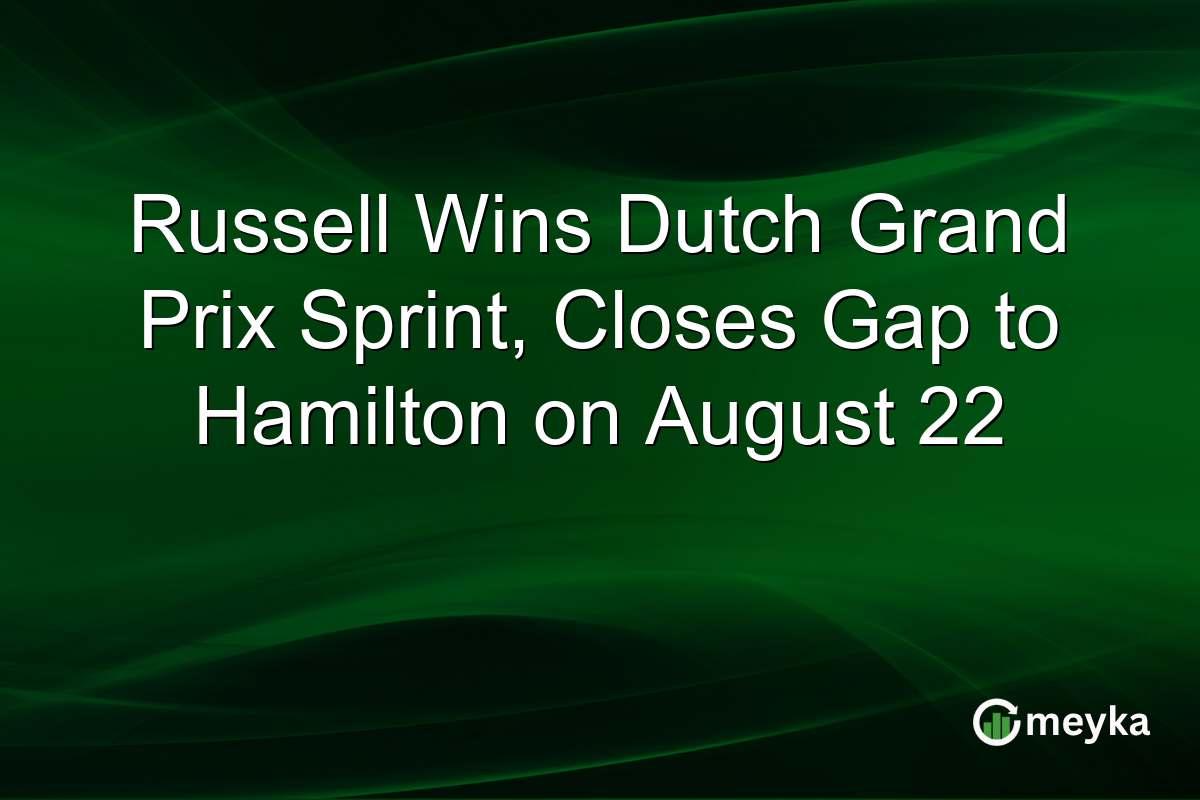 Russell Wins Dutch Grand Prix Sprint, Closes Gap to Hamilton on August 22