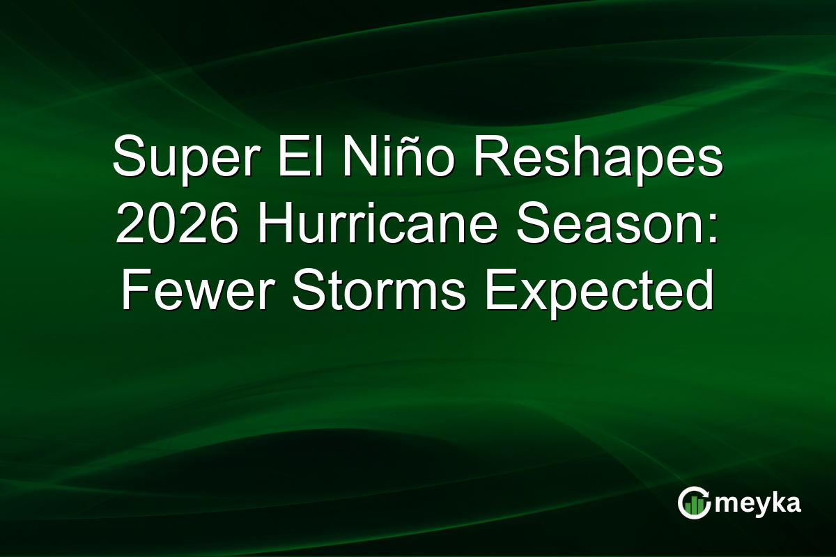 Super El Niño Reshapes 2026 Hurricane Season: Fewer Storms Expected