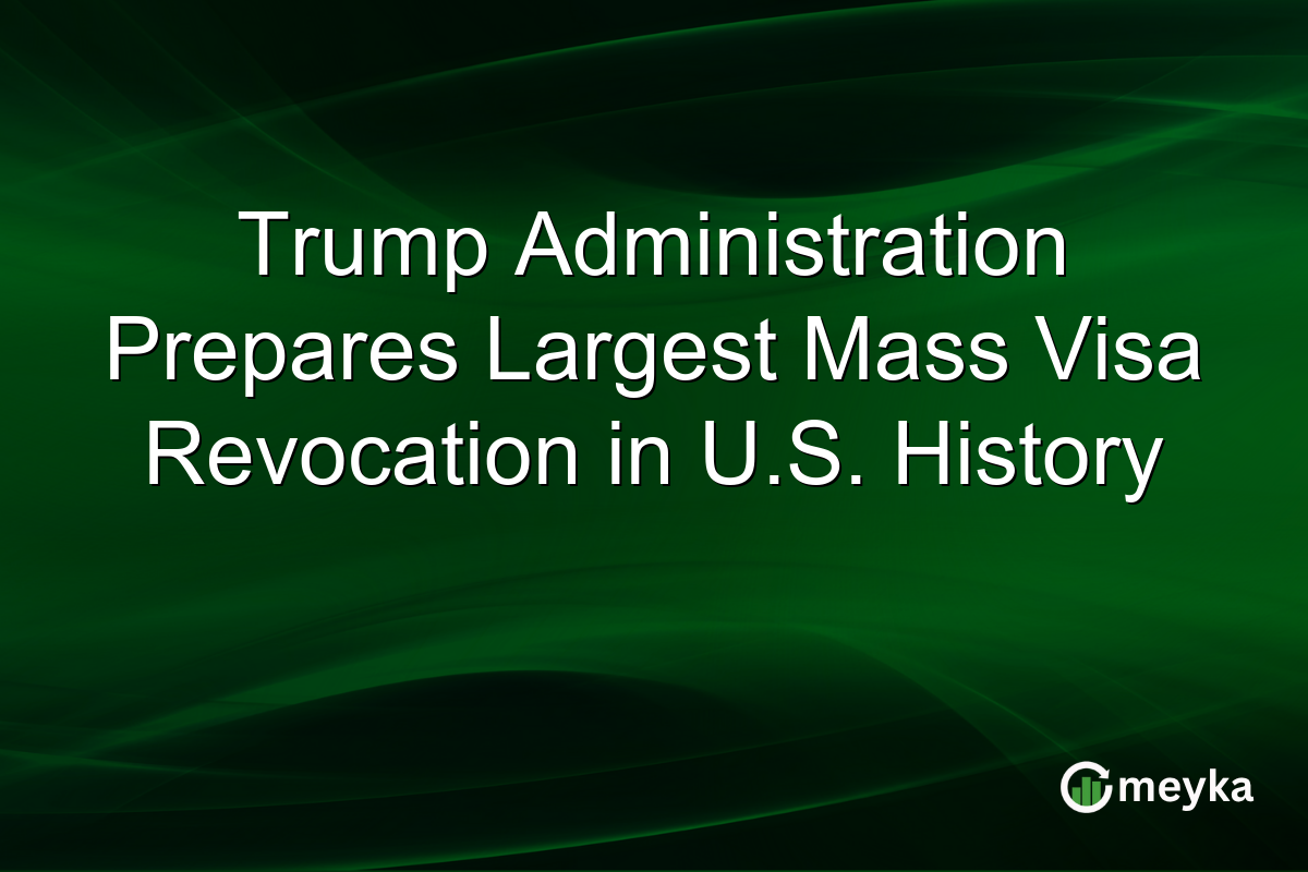 Trump Administration Prepares Largest Mass Visa Revocation in U.S. History