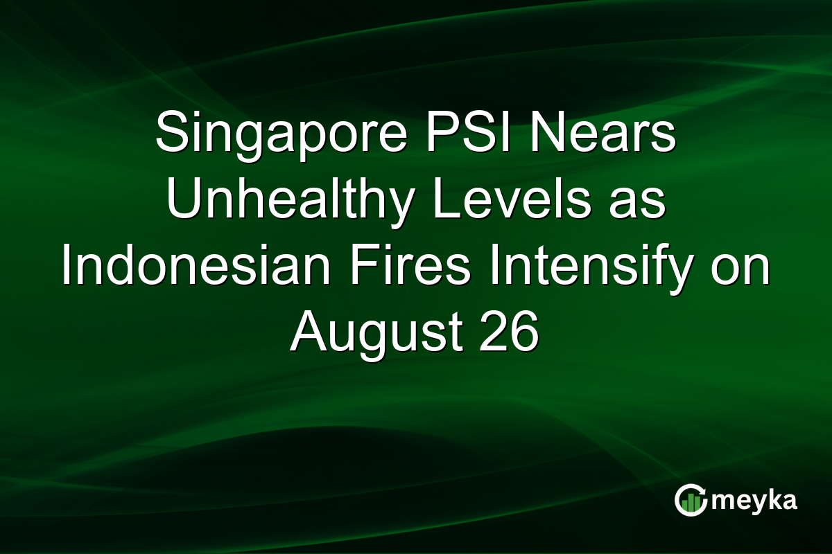 Singapore PSI Nears Unhealthy Levels as Indonesian Fires Intensify on August 26