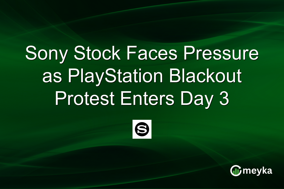 Sony Stock Faces Pressure as PlayStation Blackout Protest Enters Day 3