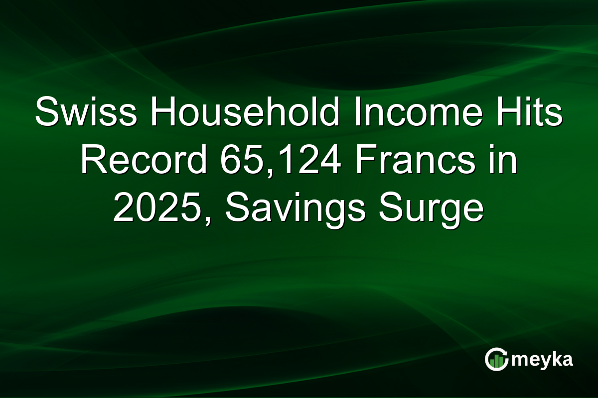 Swiss Household Income Hits Record 65,124 Francs in 2025, Savings Surge