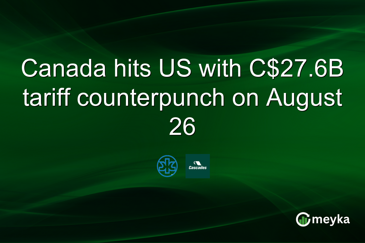 Canada hits US with C$27.6B tariff counterpunch on August 26