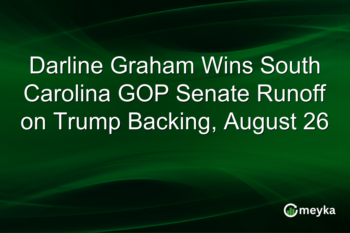 Darline Graham Wins South Carolina GOP Senate Runoff on Trump Backing, August 26