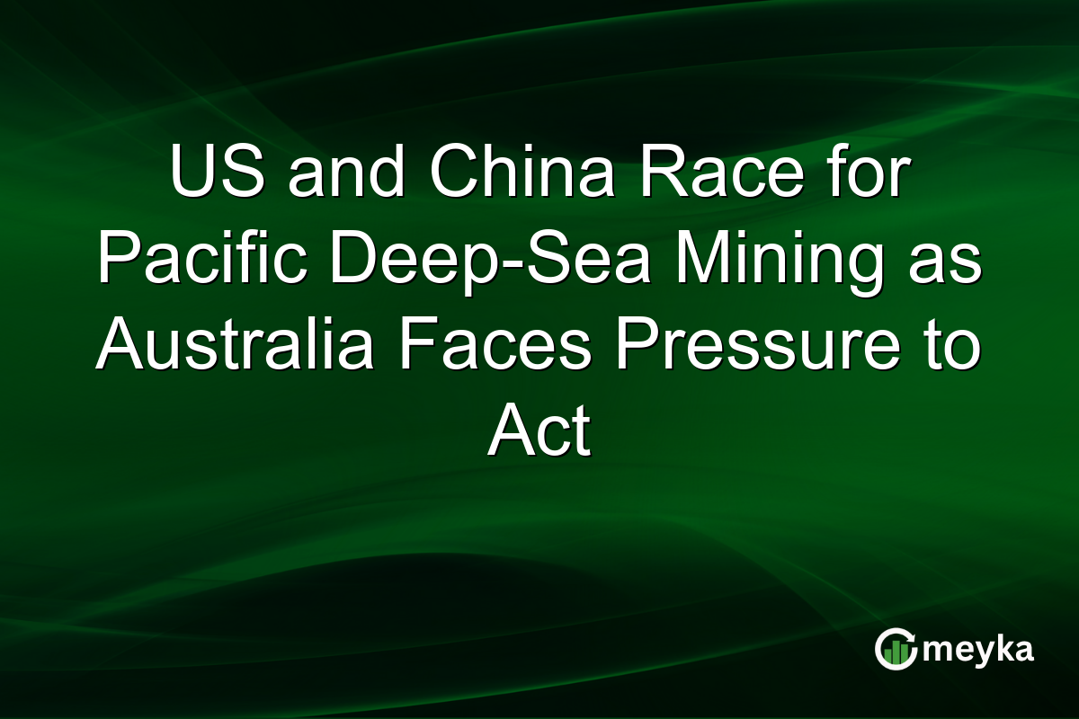 US and China Race for Pacific Deep-Sea Mining as Australia Faces Pressure to Act