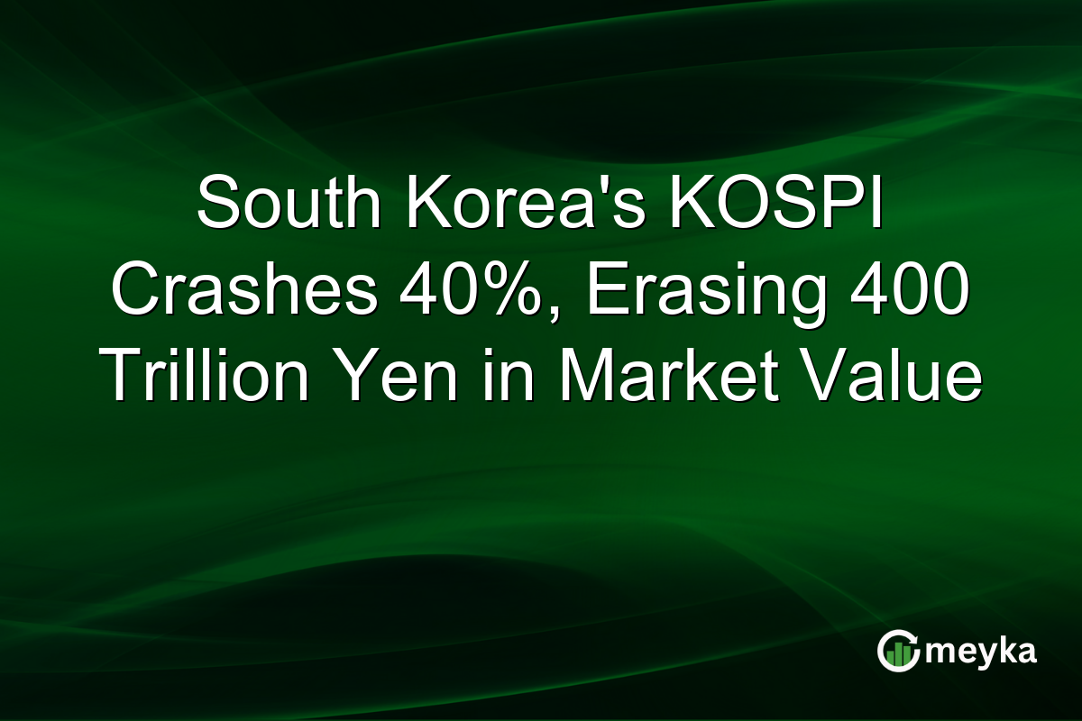 South Korea’s KOSPI Crashes 40%, Erasing 400 Trillion Yen in Market Value