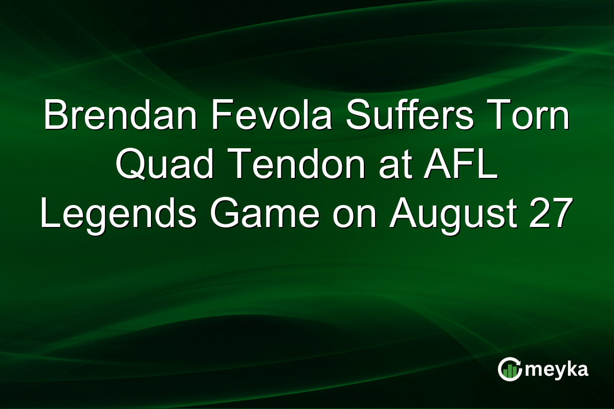 Brendan Fevola Suffers Torn Quad Tendon at AFL Legends Game on August 27