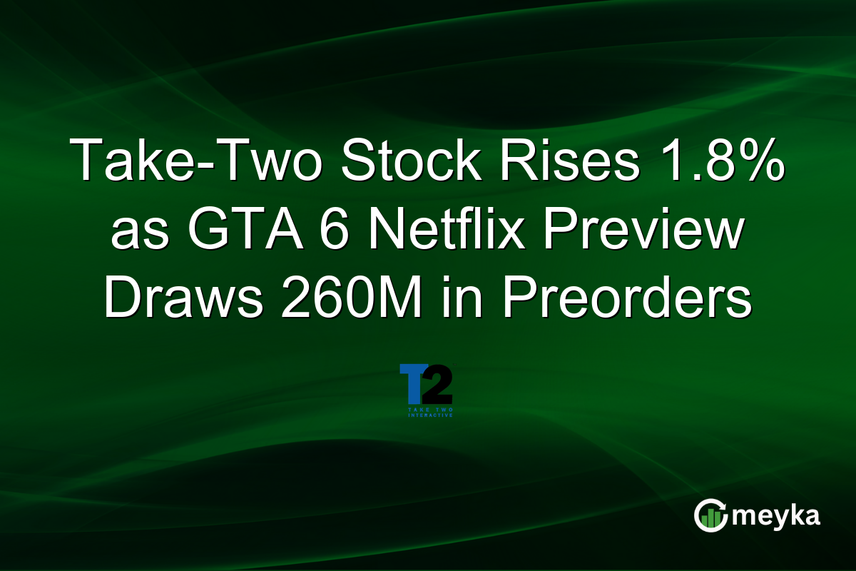 Take-Two Stock Rises 1.8% as GTA 6 Netflix Preview Draws 260M in Preorders