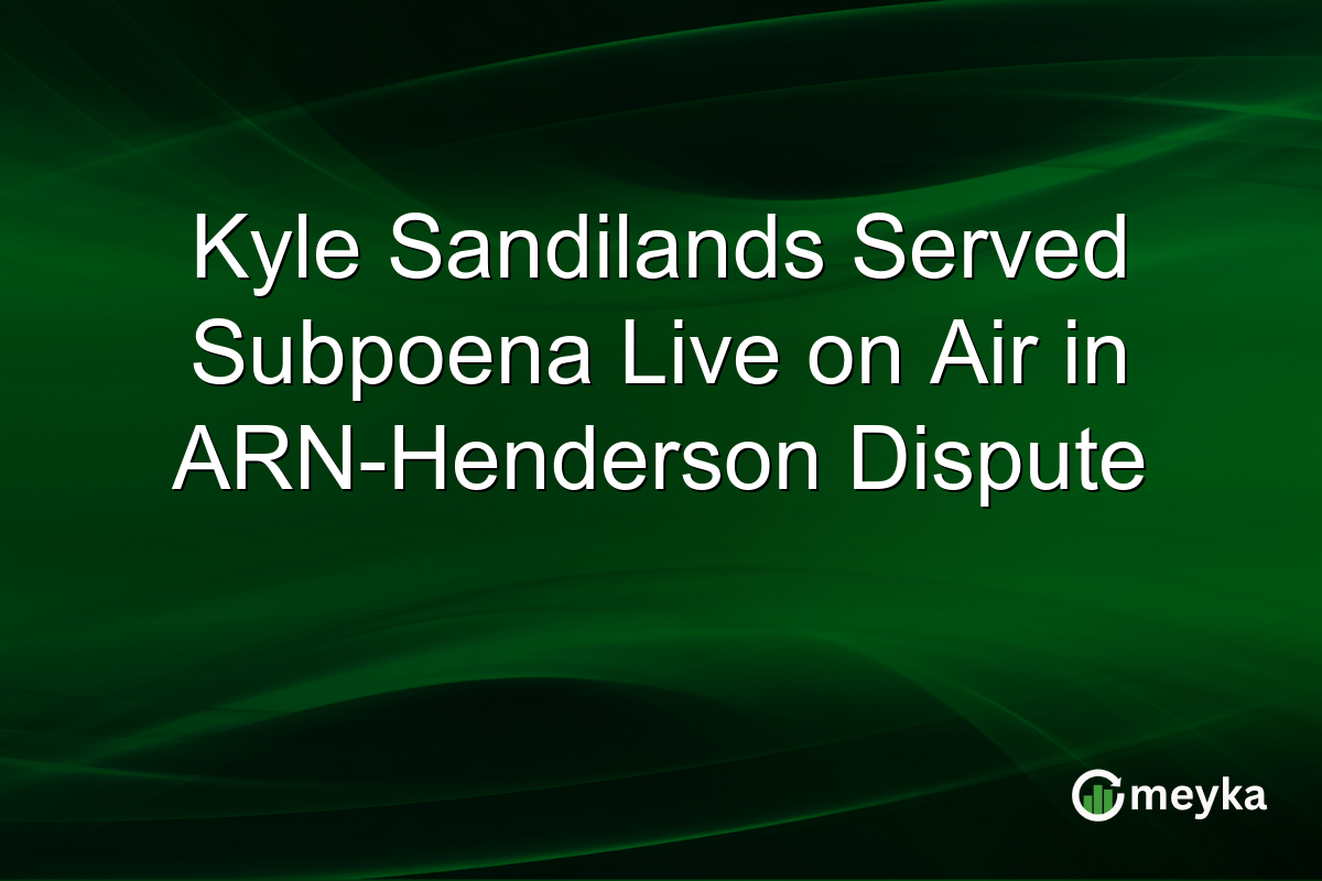 Kyle Sandilands Served Subpoena Live on Air in ARN-Henderson Dispute