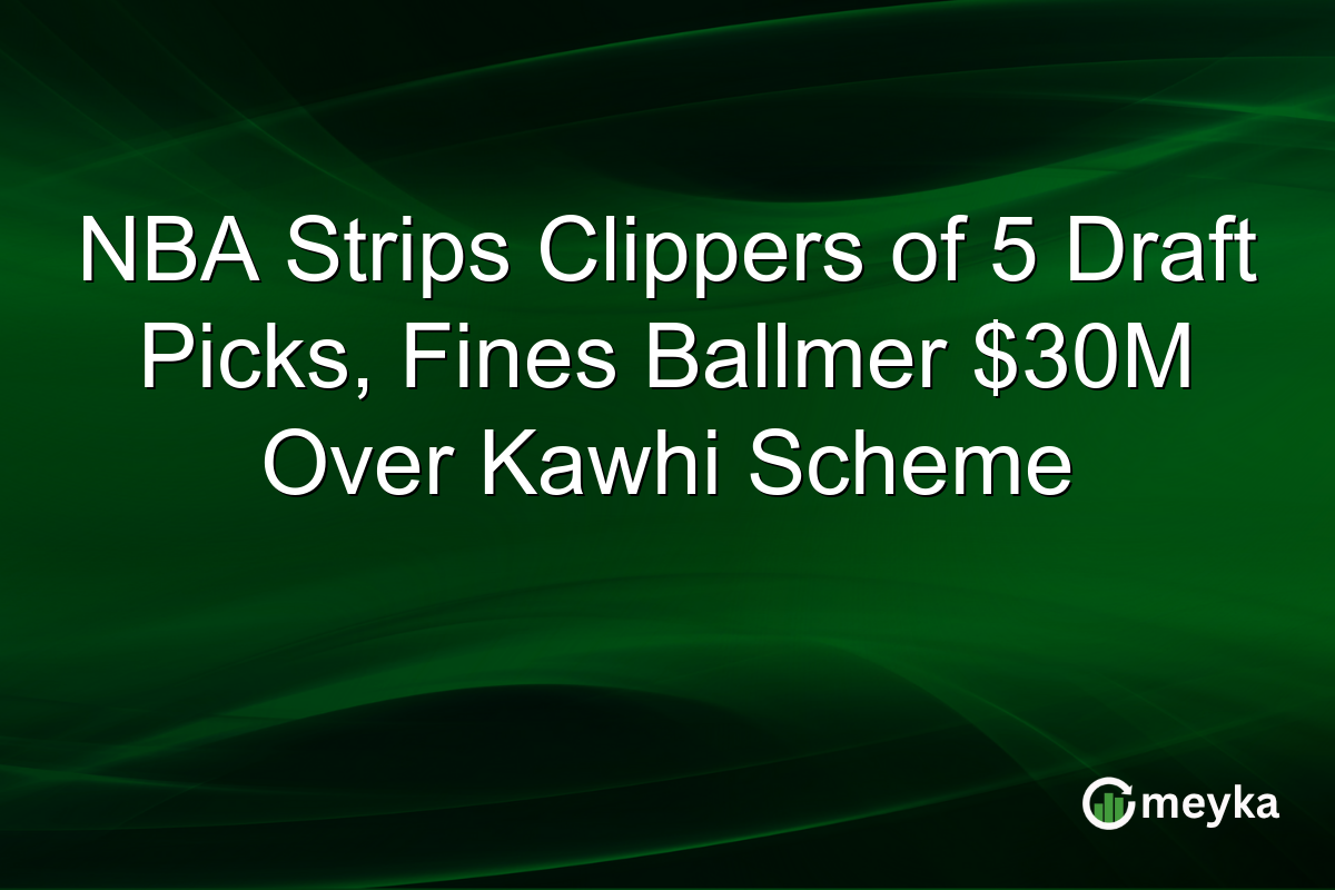 NBA Strips Clippers of 5 Draft Picks, Fines Ballmer $30M Over Kawhi Scheme