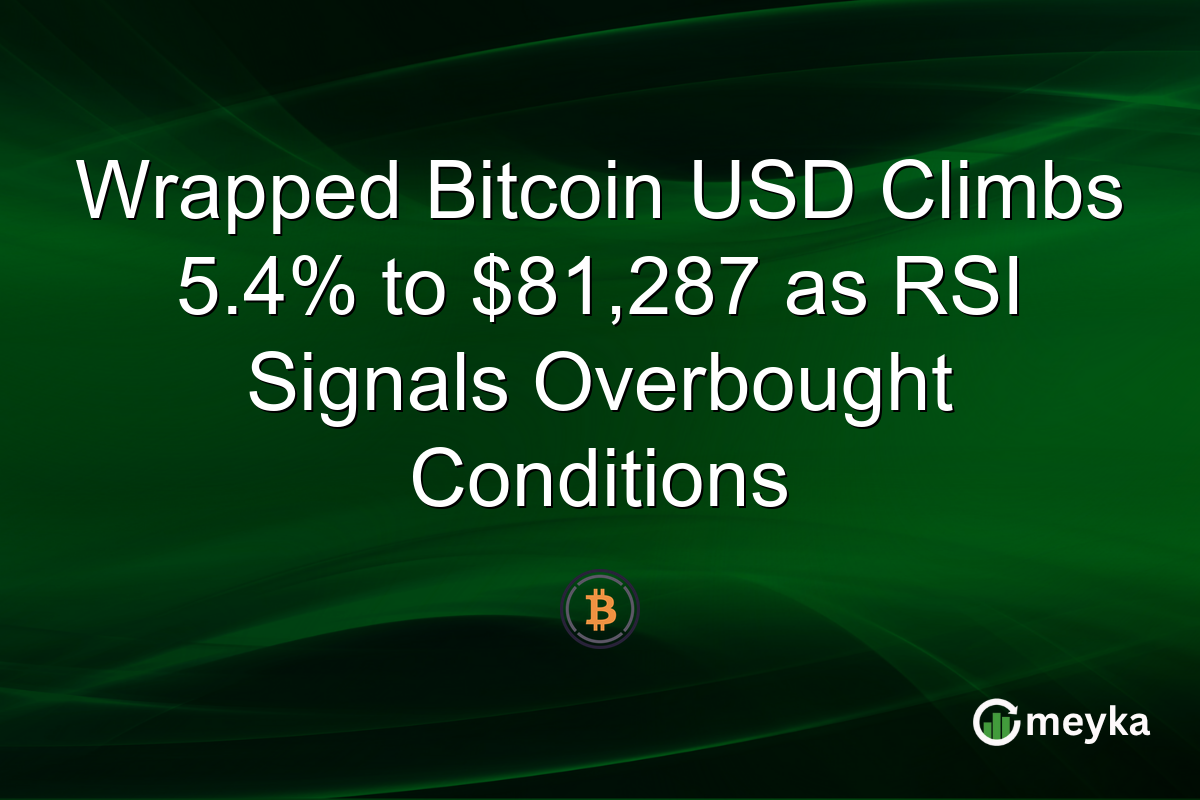 Wrapped Bitcoin USD Climbs 5.4% to $81,287 as RSI Signals Overbought Conditions