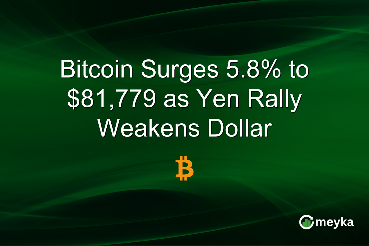 Bitcoin Surges 5.8% to $81,779 as Yen Rally Weakens Dollar