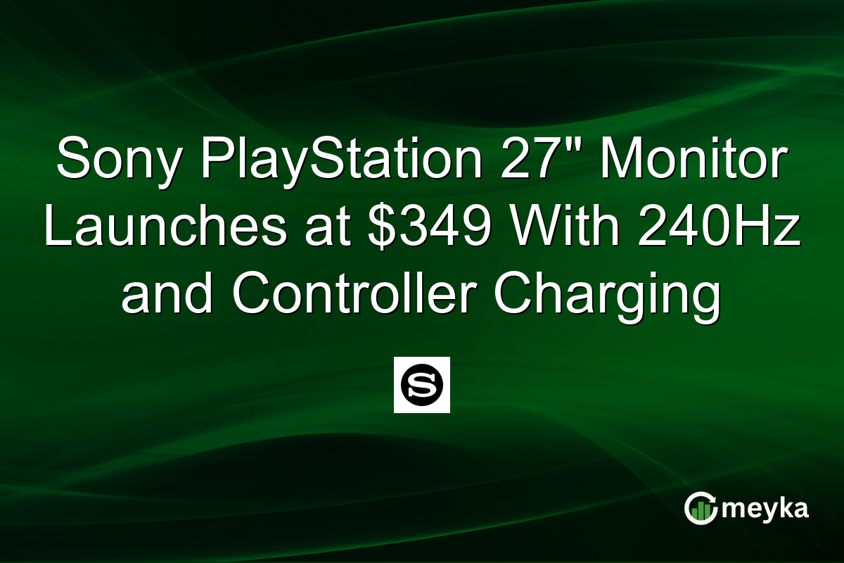Sony PlayStation 27″ Monitor Launches at $349 With 240Hz and Controller Charging