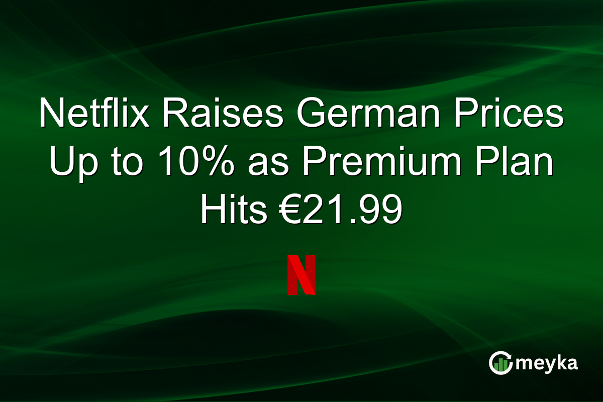Netflix Raises German Prices Up to 10% as Premium Plan Hits €21.99