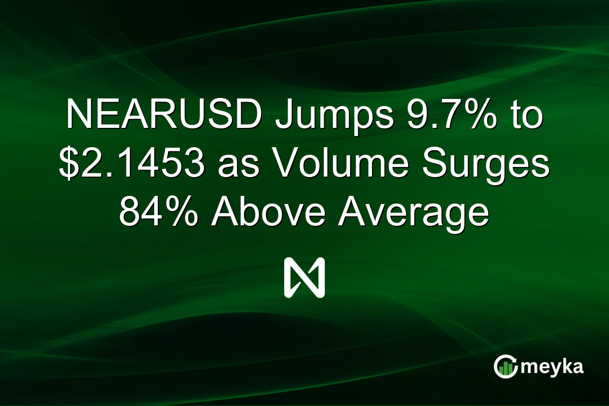 NEARUSD Jumps 9.7% to $2.1453 as Volume Surges 84% Above Average