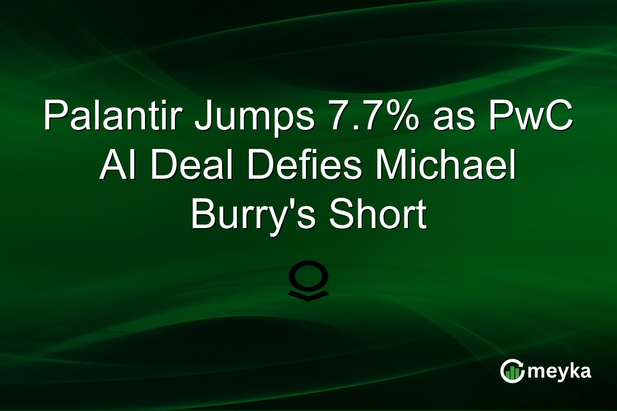 Palantir Jumps 7.7% as PwC AI Deal Defies Michael Burry’s Short
