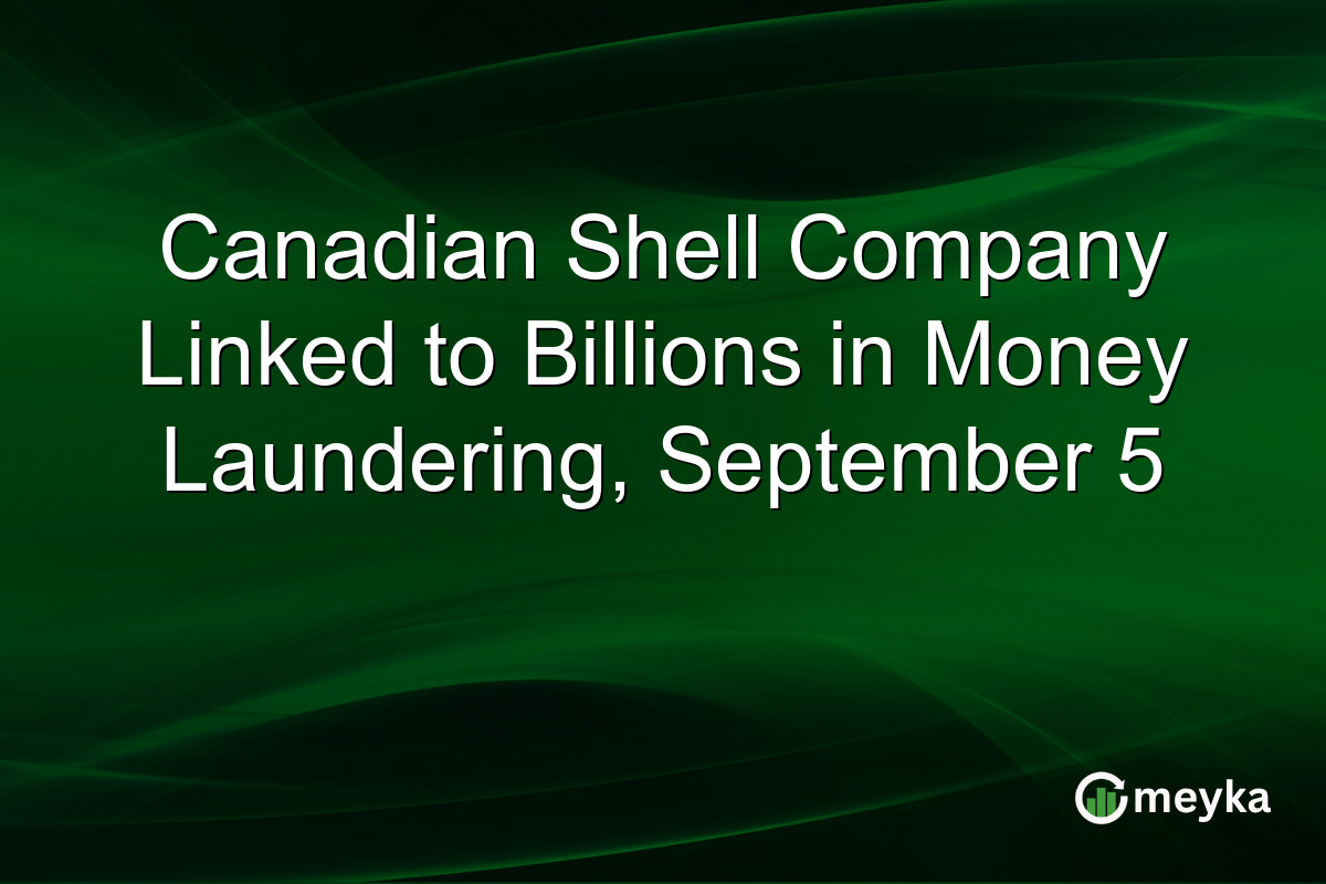 Canadian Shell Company Linked to Billions in Money Laundering, September 5