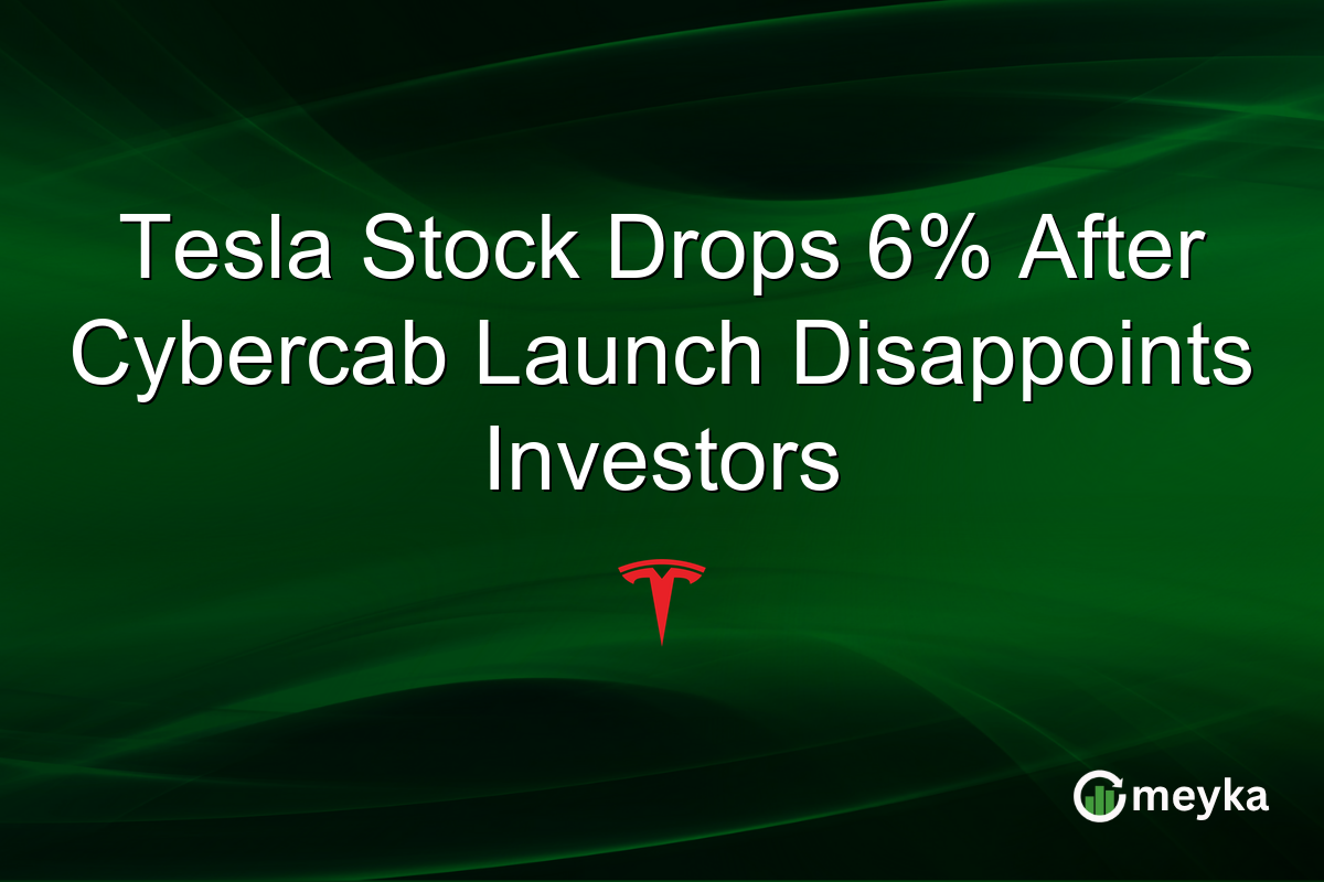 Tesla Stock Drops 6% After Cybercab Launch Disappoints Investors
