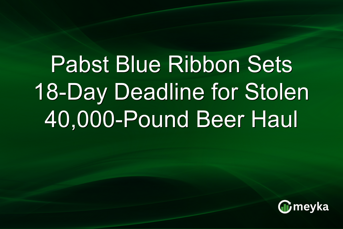 Pabst Blue Ribbon Sets 18-Day Deadline for Stolen 40,000-Pound Beer Haul