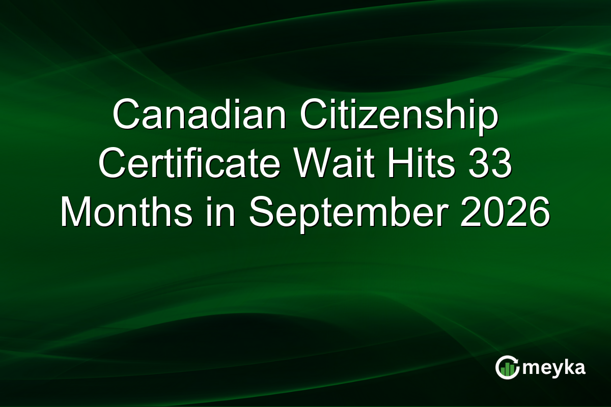 Canadian Citizenship Certificate Wait Hits 33 Months in September 2026