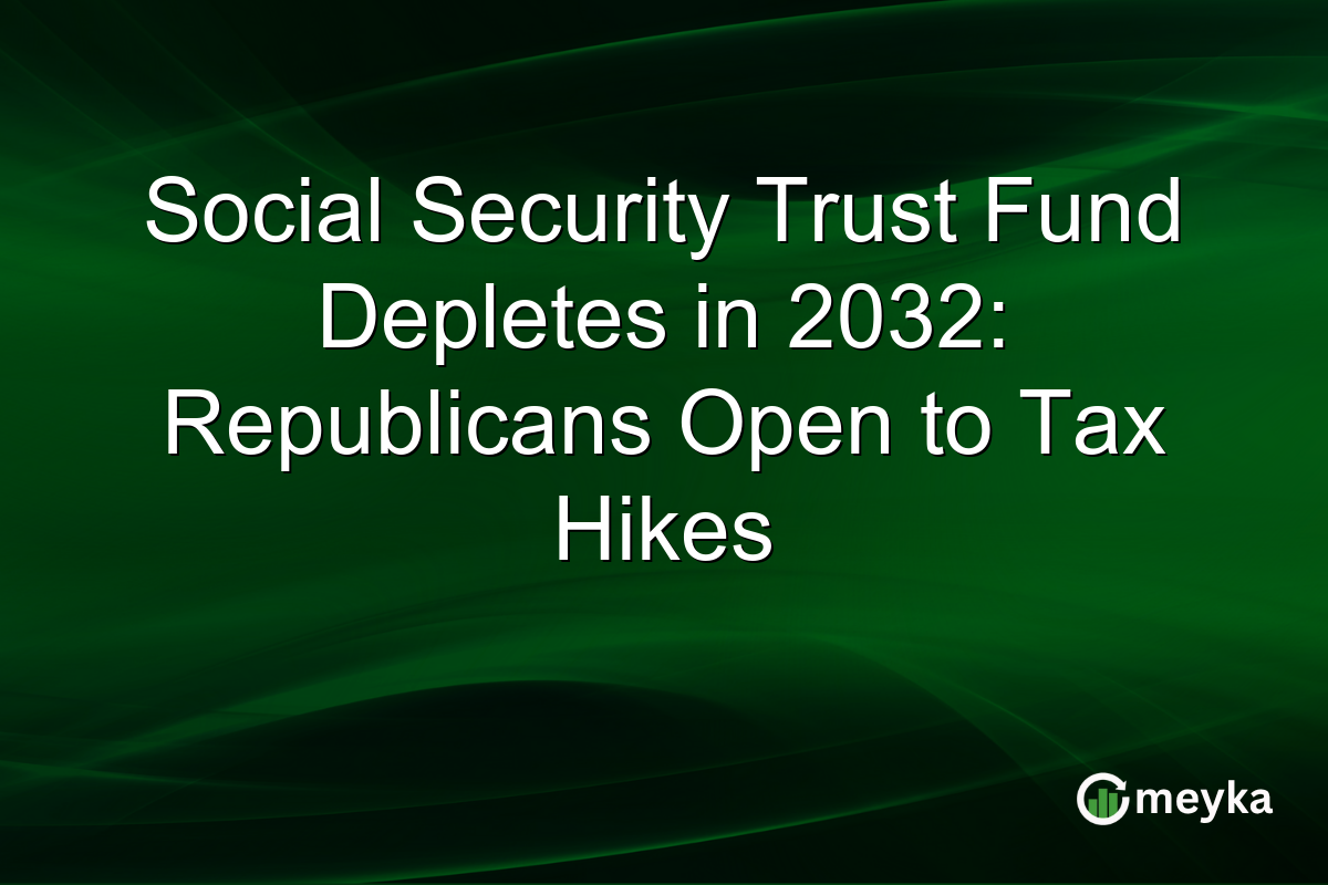 Social Security Trust Fund Depletes in 2032: Republicans Open to Tax Hikes