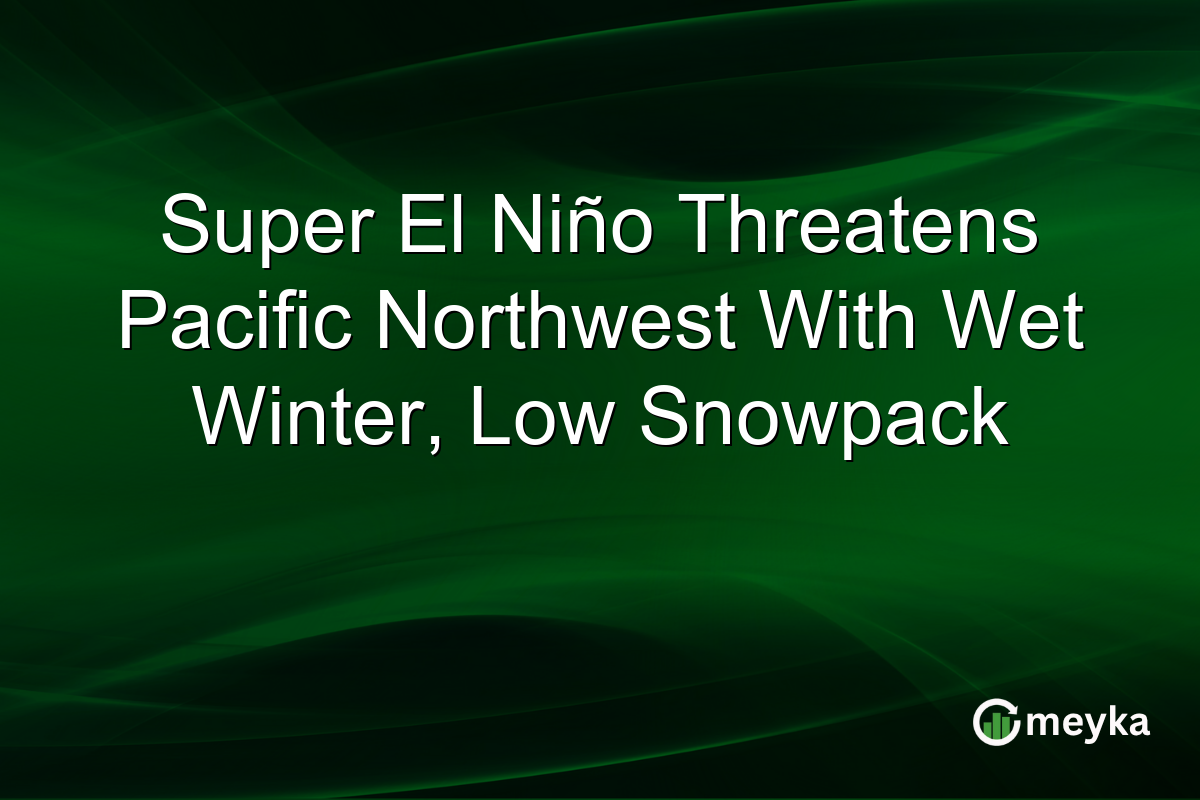 Super El Niño Threatens Pacific Northwest With Wet Winter, Low Snowpack
