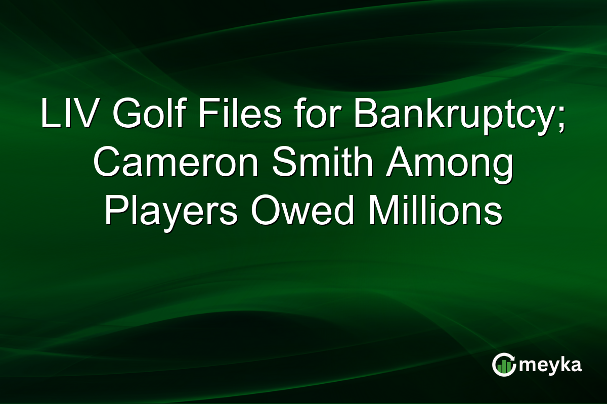 LIV Golf Files for Bankruptcy; Cameron Smith Among Players Owed Millions