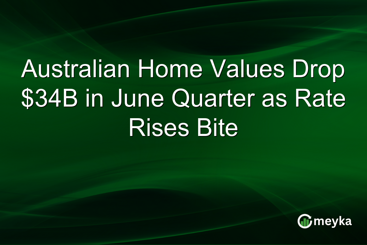 Australian Home Values Drop $34B in June Quarter as Rate Rises Bite