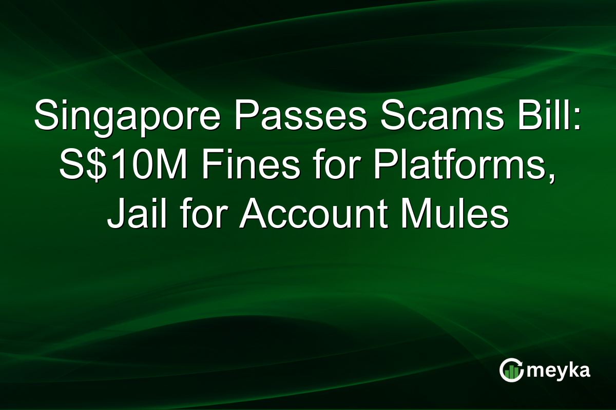 Singapore Passes Scams Bill: S$10M Fines for Platforms, Jail for Account Mules