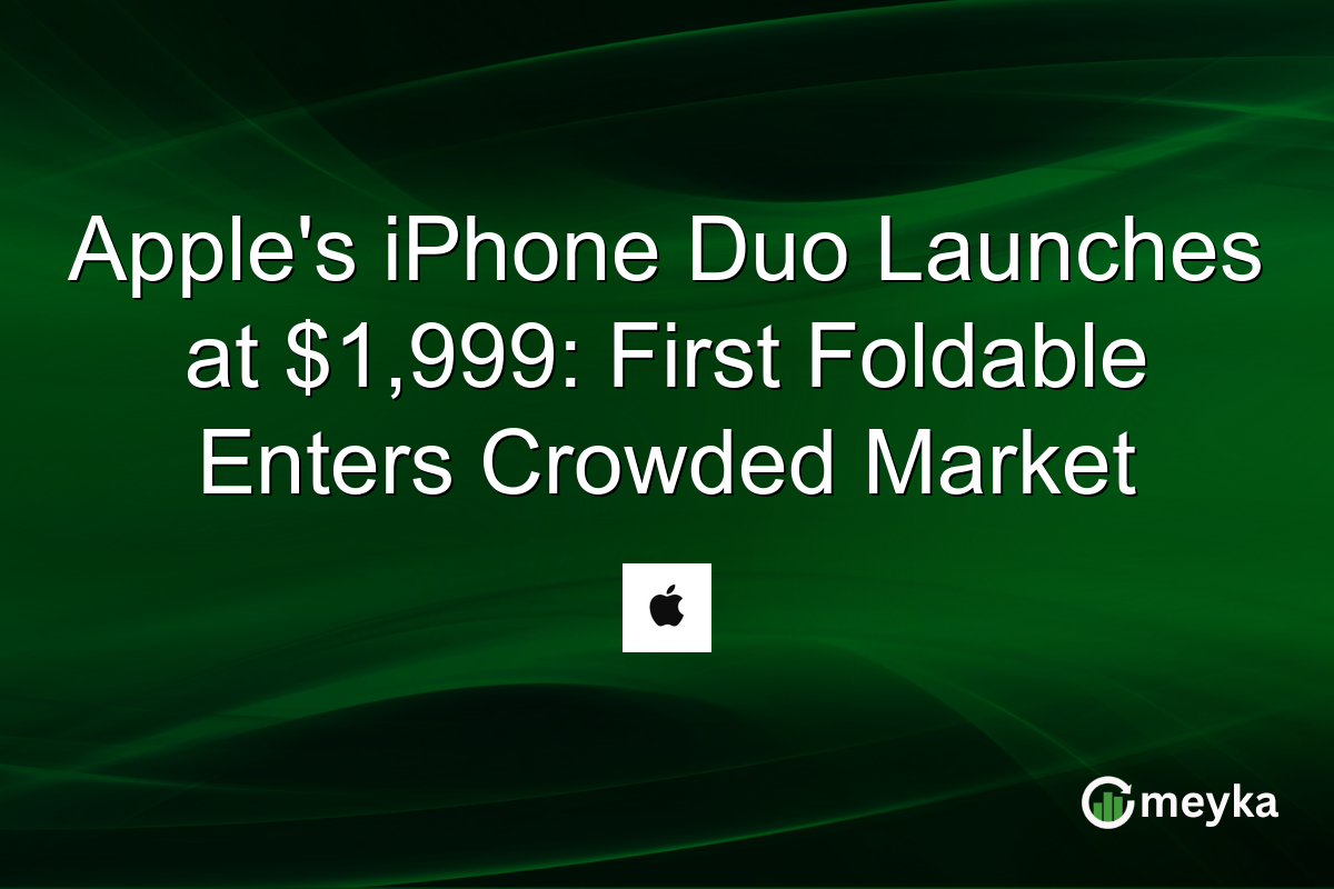 Apple’s iPhone Duo Launches at $1,999: First Foldable Enters Crowded Market