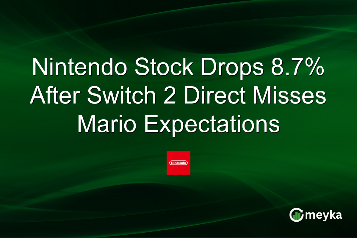 Nintendo Stock Drops 8.7% After Switch 2 Direct Misses Mario Expectations