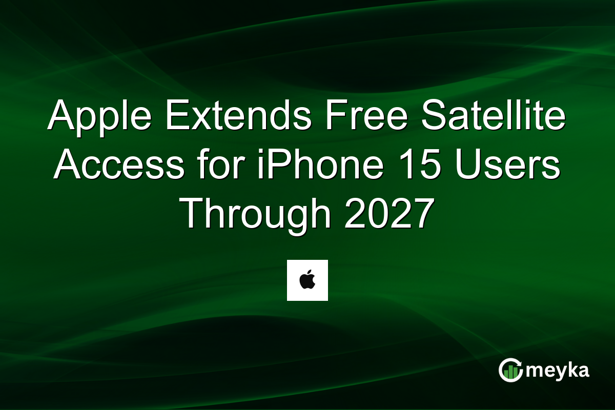 Apple Extends Free Satellite Access for iPhone 15 Users Through 2027