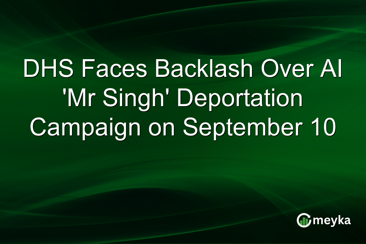 DHS Faces Backlash Over AI ‘Mr Singh’ Deportation Campaign on September 10