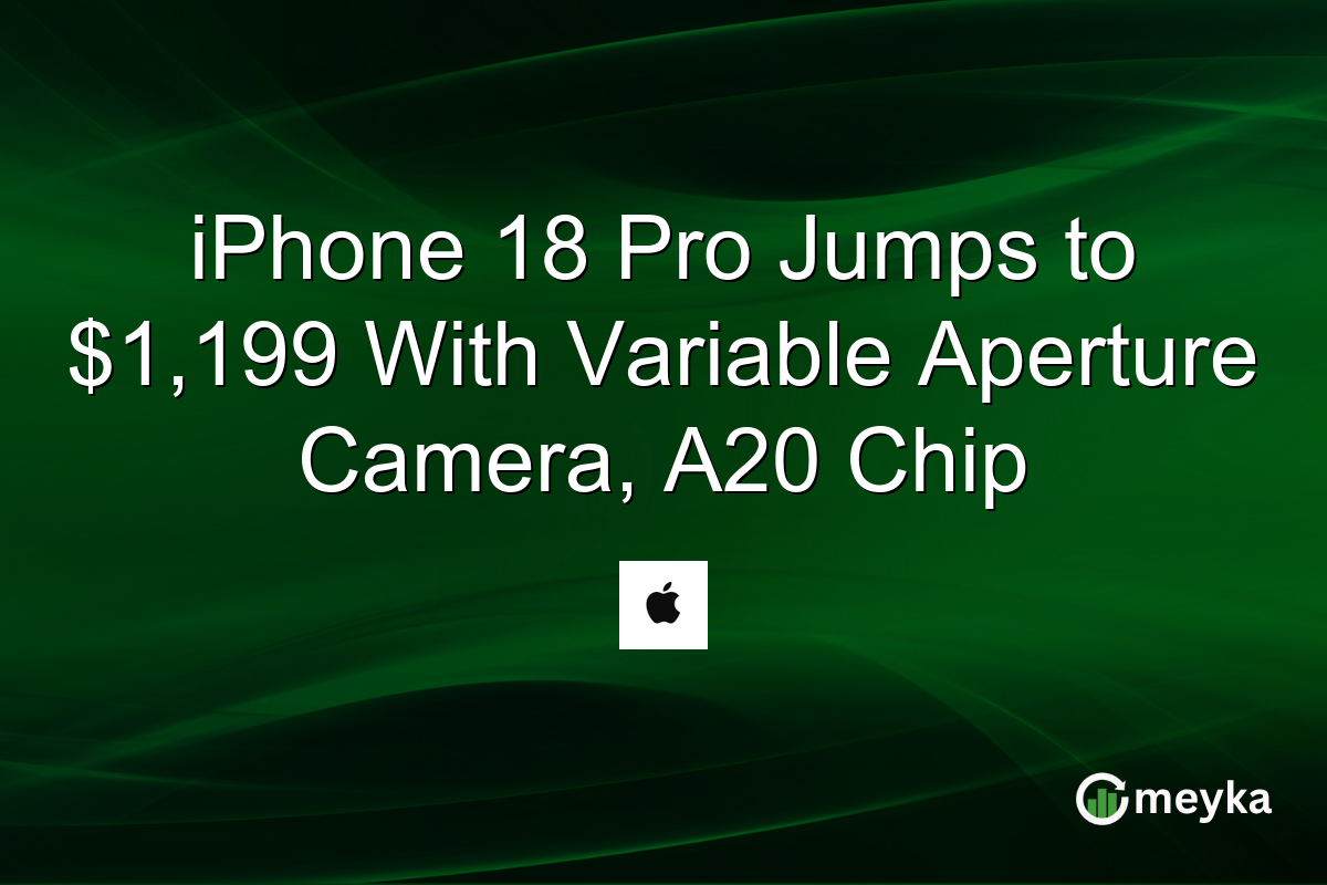 iPhone 18 Pro Jumps to $1,199 With Variable Aperture Camera, A20 Chip
