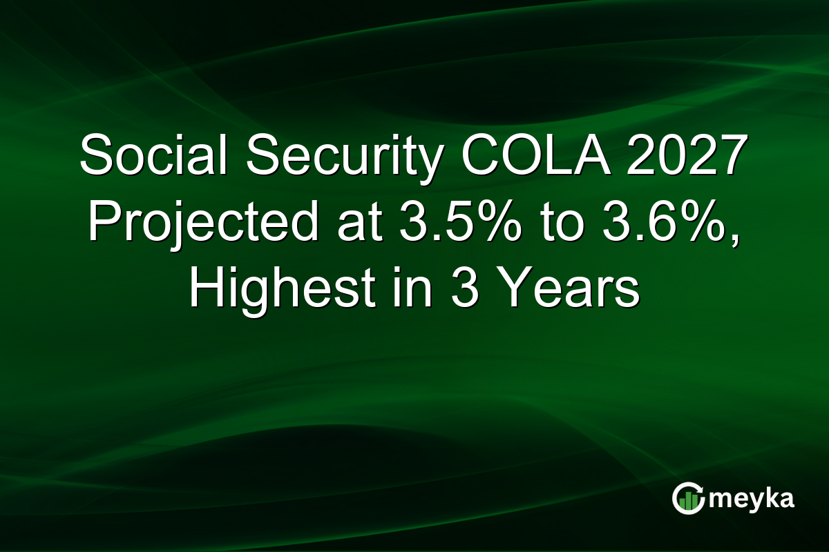 Social Security COLA 2027 Projected at 3.5% to 3.6%, Highest in 3 Years