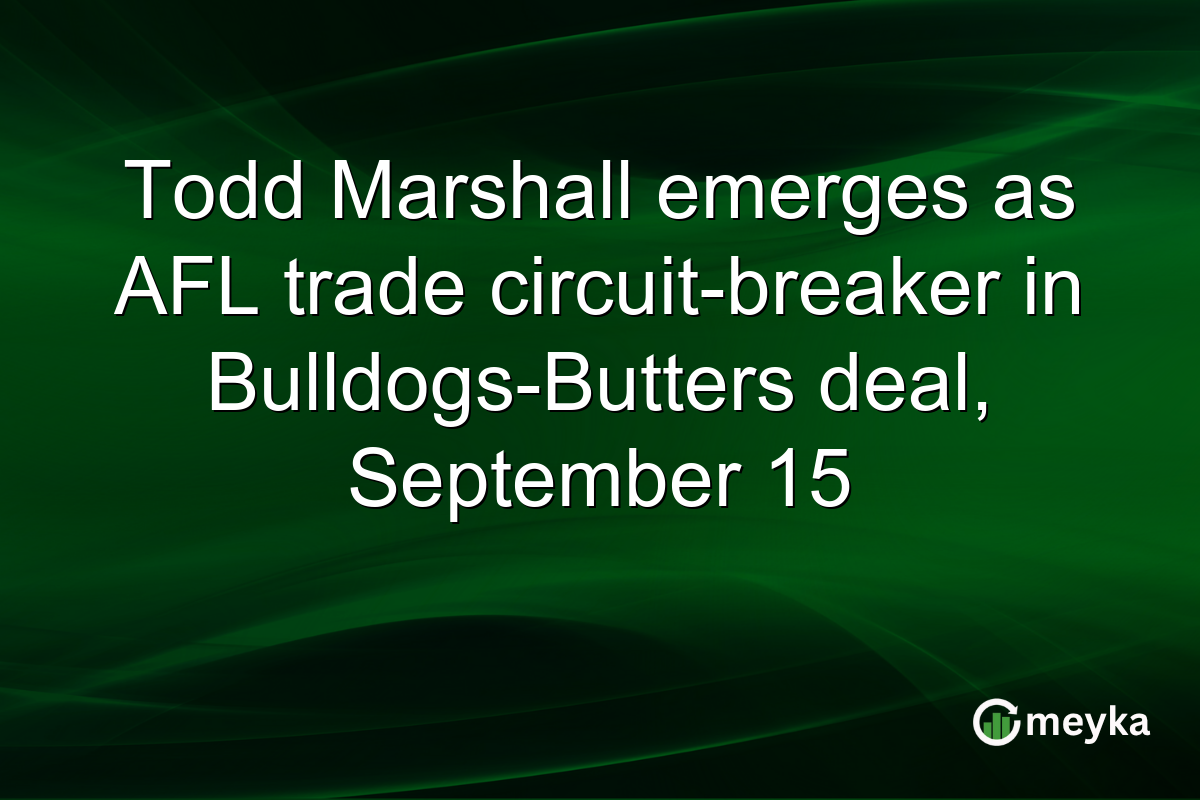 Todd Marshall emerges as AFL trade circuit-breaker in Bulldogs-Butters deal, September 15
