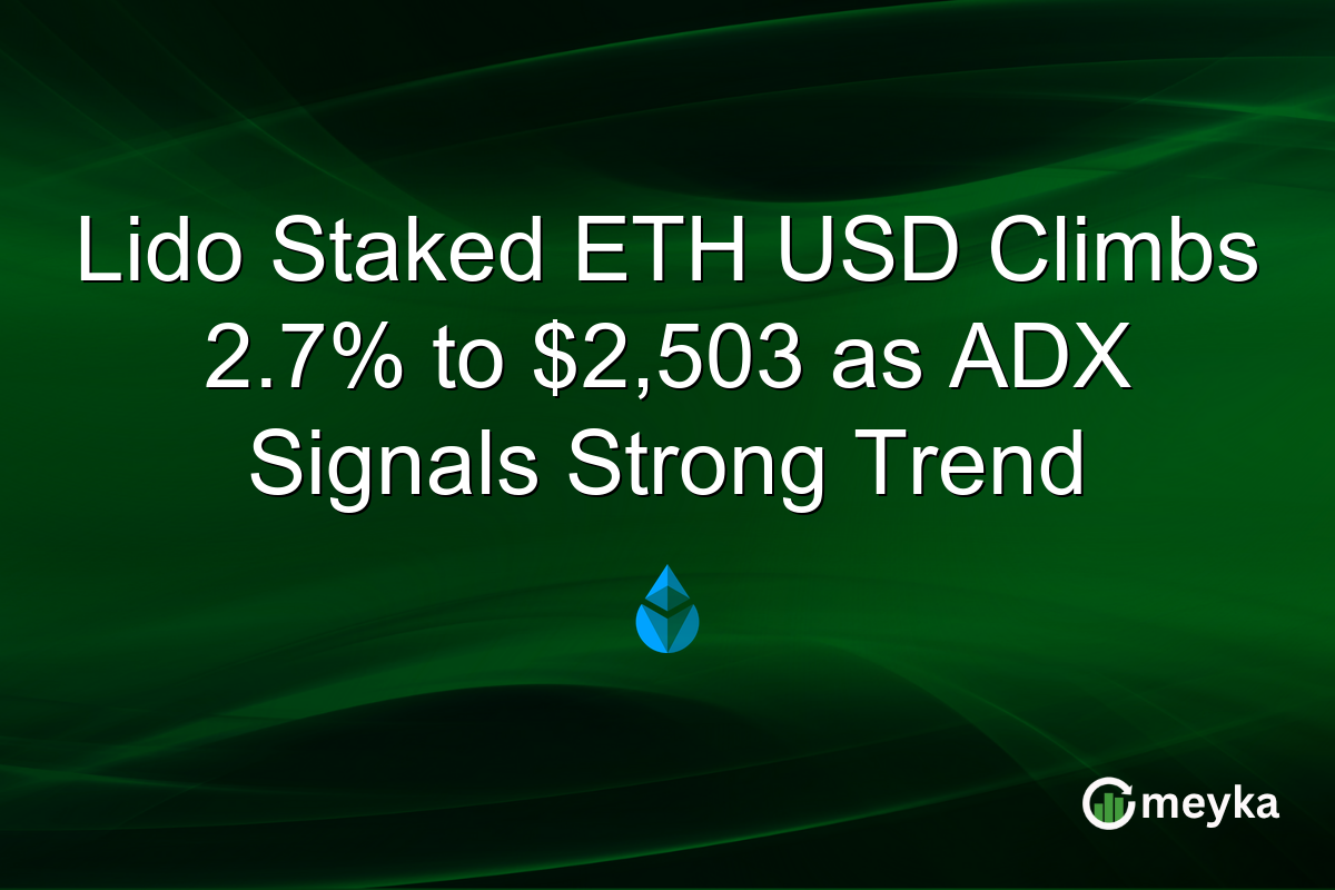 Lido Staked ETH USD Climbs 2.7% to $2,503 as ADX Signals Strong Trend