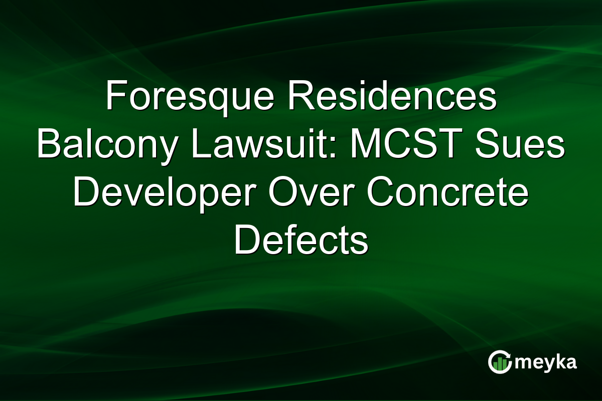 Foresque Residences Balcony Lawsuit: MCST Sues Developer Over Concrete Defects