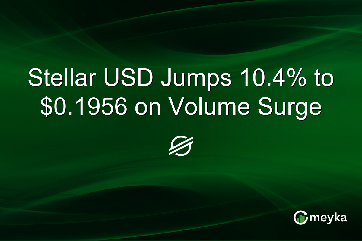 Stellar USD Jumps 10.4% to $0.1956 on Volume Surge