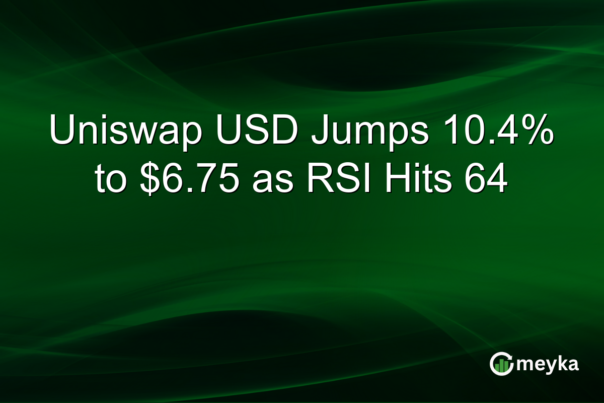 Uniswap USD Jumps 10.4% to $6.75 as RSI Hits 64