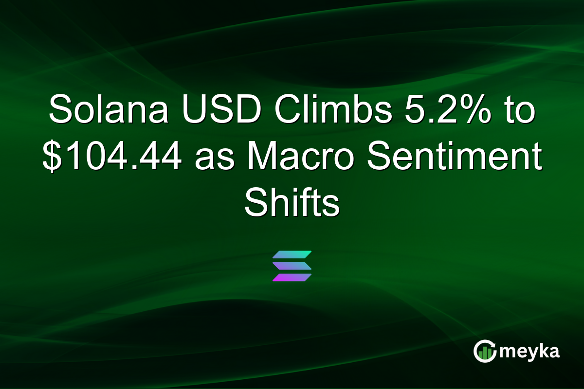 Solana USD Climbs 5.2% to $104.44 as Macro Sentiment Shifts