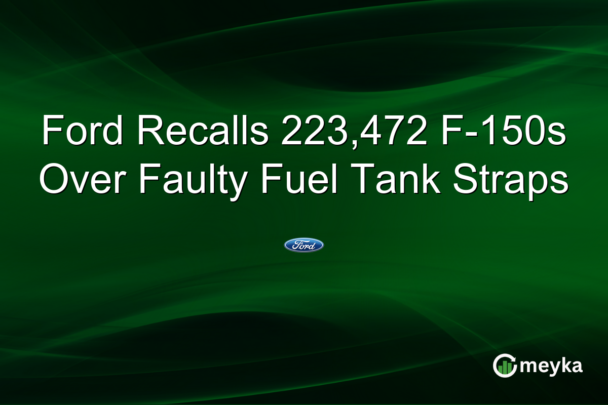 Ford Recalls 223,472 F-150s Over Faulty Fuel Tank Straps